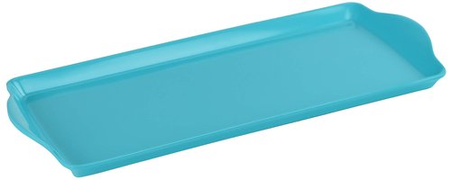 Reston Lloyd Melamine Plastic Tidbit Tray, BPA-Free, Food Safe, Multipurpose Platter Serving Tray, Bathroom/Table Organizer, Turquoise