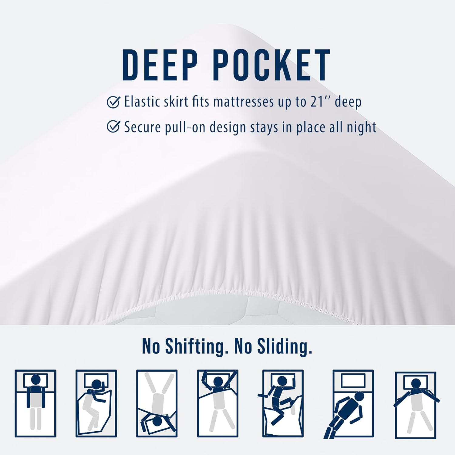 OLANLY Queen Quilted Mattress Pad - Soft Pillow Top, Cooling Comfort, Machine Washable, Deep Pocket, White