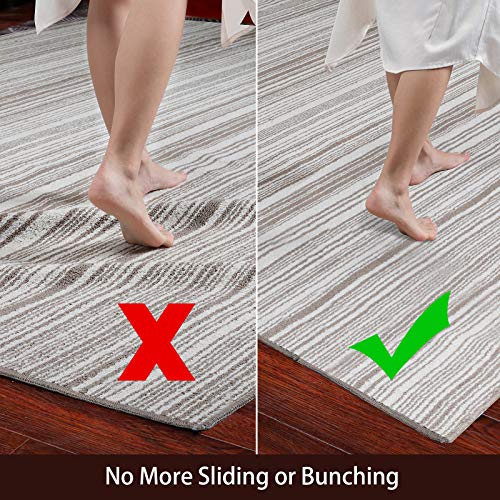 Non-Slip Rug Pad 2x8 Ft - Cushioned Carpet Liner for Hardwood Floors