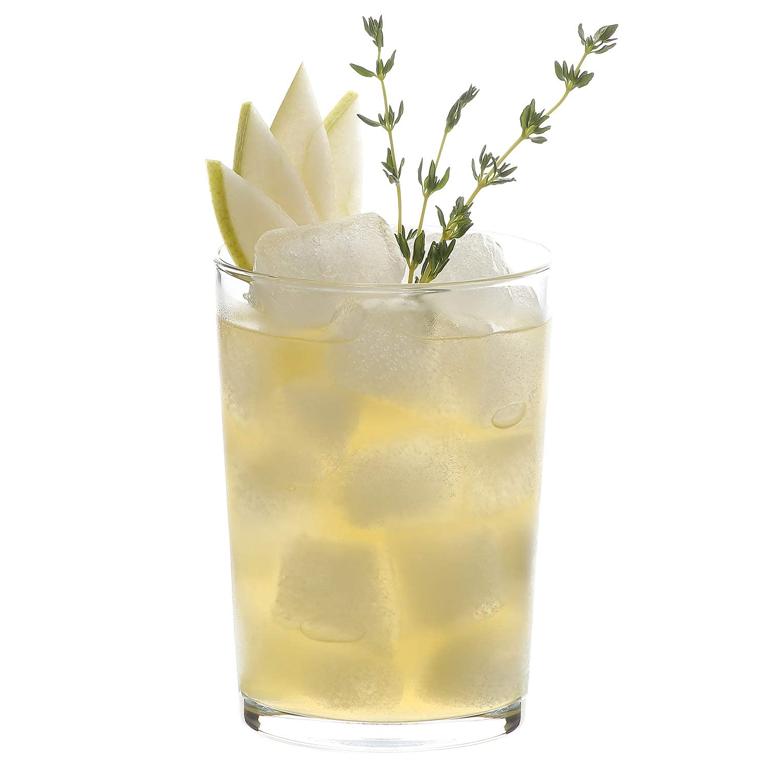 LAV Highball Beer Glasses Set of 6 - Stackable Water, Pint Beer Glass Set - 17.5 oz - Beverage, Wheat Beer, Iced Latte, Tumblers Pubs, Dining, Home Party - Housewarming Gift, Useful Gifts