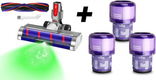 Lemige V11 V15 LED Light Head & Vacuum Filter Replacement Parts for Dyson V11 & V15 Models
