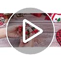 Geiserailie 12 Pcs Christmas Napkin Ring Holders, Wreath Style, Green Red (Green Leaves & Red Fruit)