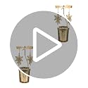 Rotating Christmas Carousel Candle Holder (2 Pack) - Gold Snowflake Tea Light Spinner