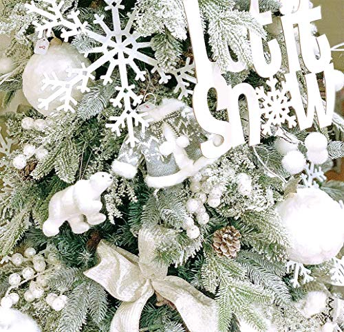 Frosted White Berry Picks for Christmas Decorations - 8 Pack