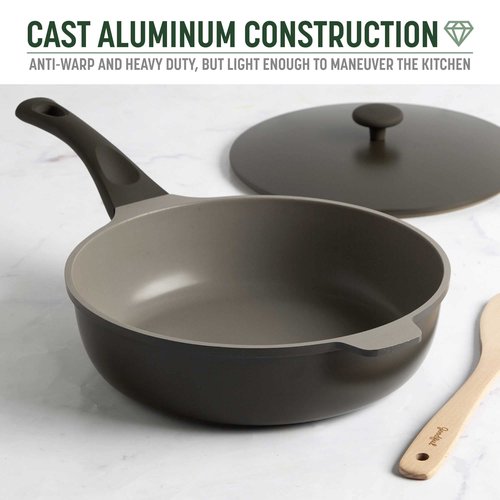 Goodful All-in-One Pan, Multilayer Nonstick, High-Performance Cast Construction, Multipurpose Design Replaces Multiple Pots and Pans, Dishwasher Safe Cookware, 11-Inch, 4.4-Quart Capacity, Graphite
