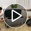 Rectangular Stretch Ottoman Cover - Washable Footstool Protector