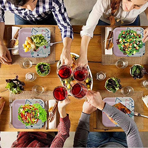 SOLAS Biodegradable & Fully Compostable Pink Cute Paper Plates | Beautifully Designed Stylish Eco Friendly Big Paper Plates 9 Inch | Pack of 20 | (Pink Cake Plates Disposable)