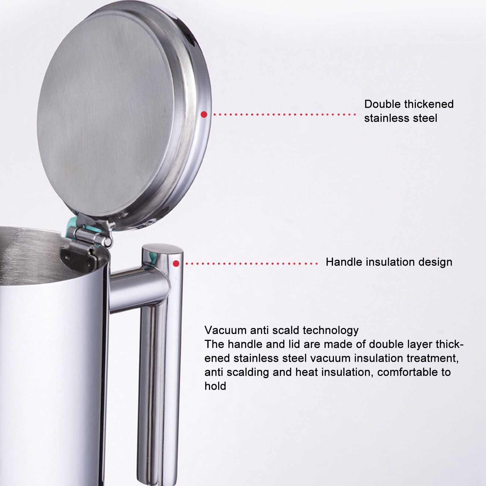 ASHATA Stovetop Maker, Coffee Maker, Induction Heating Pot Stovetop Coffee Maker, Stainless Steel Italian Coffee Machine for Home (500ml)