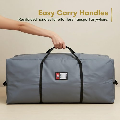 Holiday Spirit Christmas Tree Storage Bag - Heavy-Duty Waterproof Design with Reinforced Handles | Fits 7.5ft Tree, Charcoal Color
