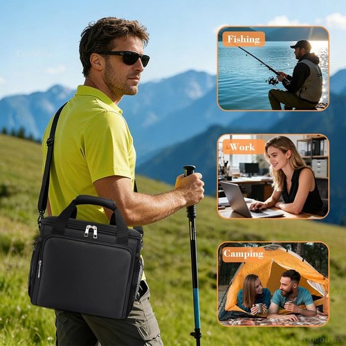 Coobiiya Insulated Lunch Bag - Leakproof Cooler for Men | Portable Soft Lunchbox for Travel & Camping