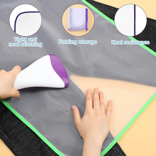 3-Piece Ironing Mesh Pressing Cloth Set - Protective Heat Shield for Fabrics