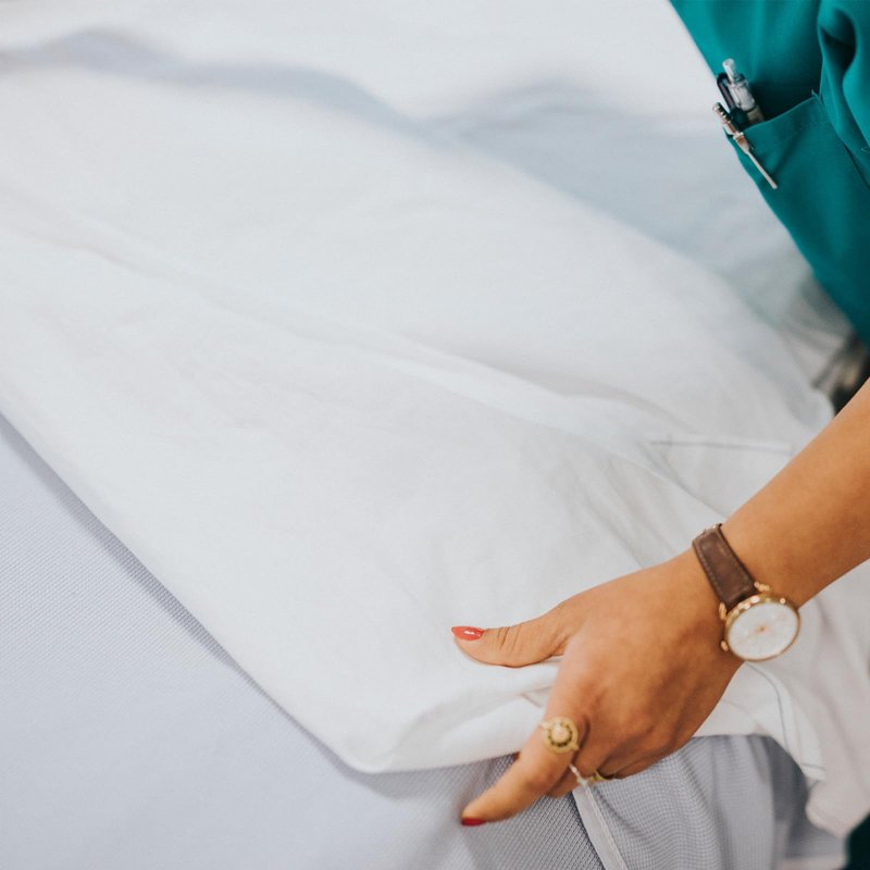 Gogreen Waterproof 2 Pack Fitted Hospital Bed Sheets - Ultra Soft Bamboo Rayon Knitted Jersey Fitted Sheet (36" x 84" x 14", 2 Packs)