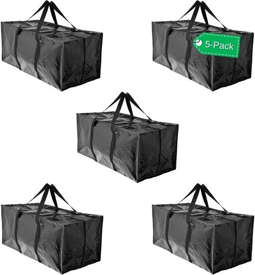 BAG-THAT! Extra Large Heavy-Duty Moving Bags - Stronger Handles & Zippered Closure for Easy Packing