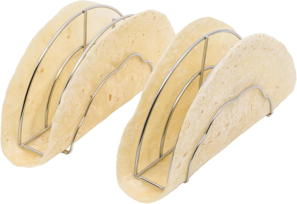 Skiennix Taco Shell Molder & Maker - Stainless Steel Tool for Oven & Air Fryer | 2-Pack, Dishwasher Safe, 6-8 Inch