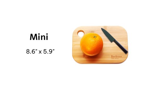 2 PCs Berkvee Small FSC-CERTIFIED Bamboo Wood Cutting Board Set – Mini Lightweight Wooden Cutting Board- BPA Free