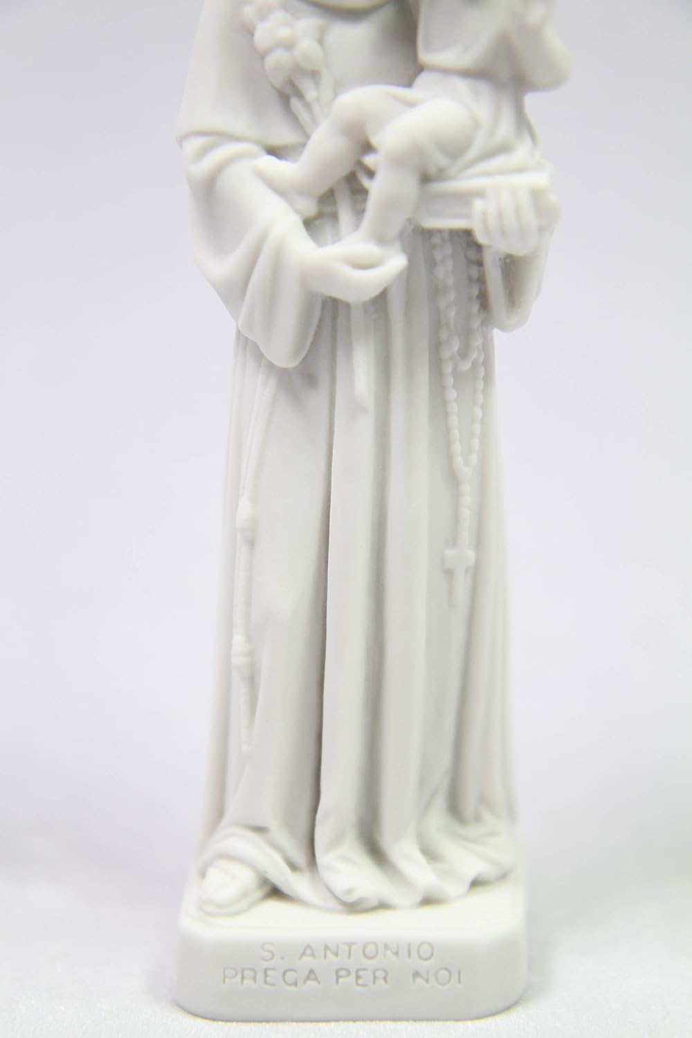 Vittoria Collection | 6" Saint Anthony De Padua White Statue - Exquisite Italian Craftsmanship