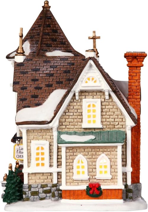 Lemax Christmas Village Little River Church - Battery Operated LED Decoration | 45069