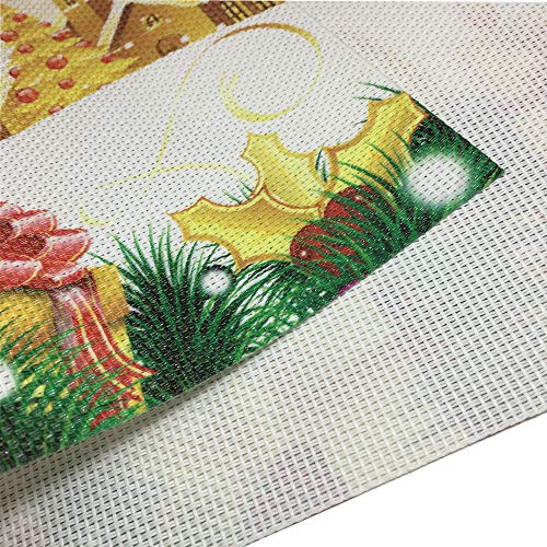 Christmas Placemats Set of 6 Non-Slip Heat-Resistant PVC Snowman Tree Decor