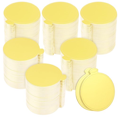 IHDYPPEW 600PCS 3inch Mini Cake Boards, Premium Round Golden Mousse Cake Boards, Versatile Cupcake Bases & Dessert Displays, Perfect for Parties and Special Occasions