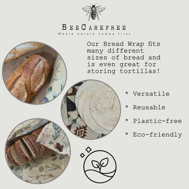 Beeswax Wrap for Bread - Reusable Eco-Friendly Sustainable Food Storage Solution, Keeps Bread Fresher Longer, Natural Alternative to Plastic Wrap