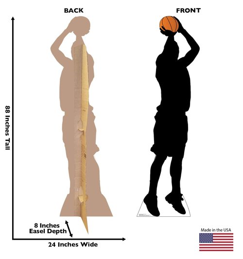 Cardboard People Baskeball Player Shooting Silhouette Life Size Cardboard Cutout Standup