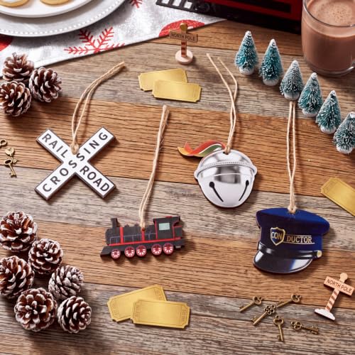 Oudain 24 Pcs Christmas Express Train Ornaments - Holiday Decorations