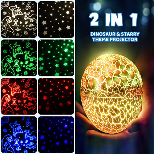 Dinosaur Egg Star Night Light Projector for Kids Bedroom