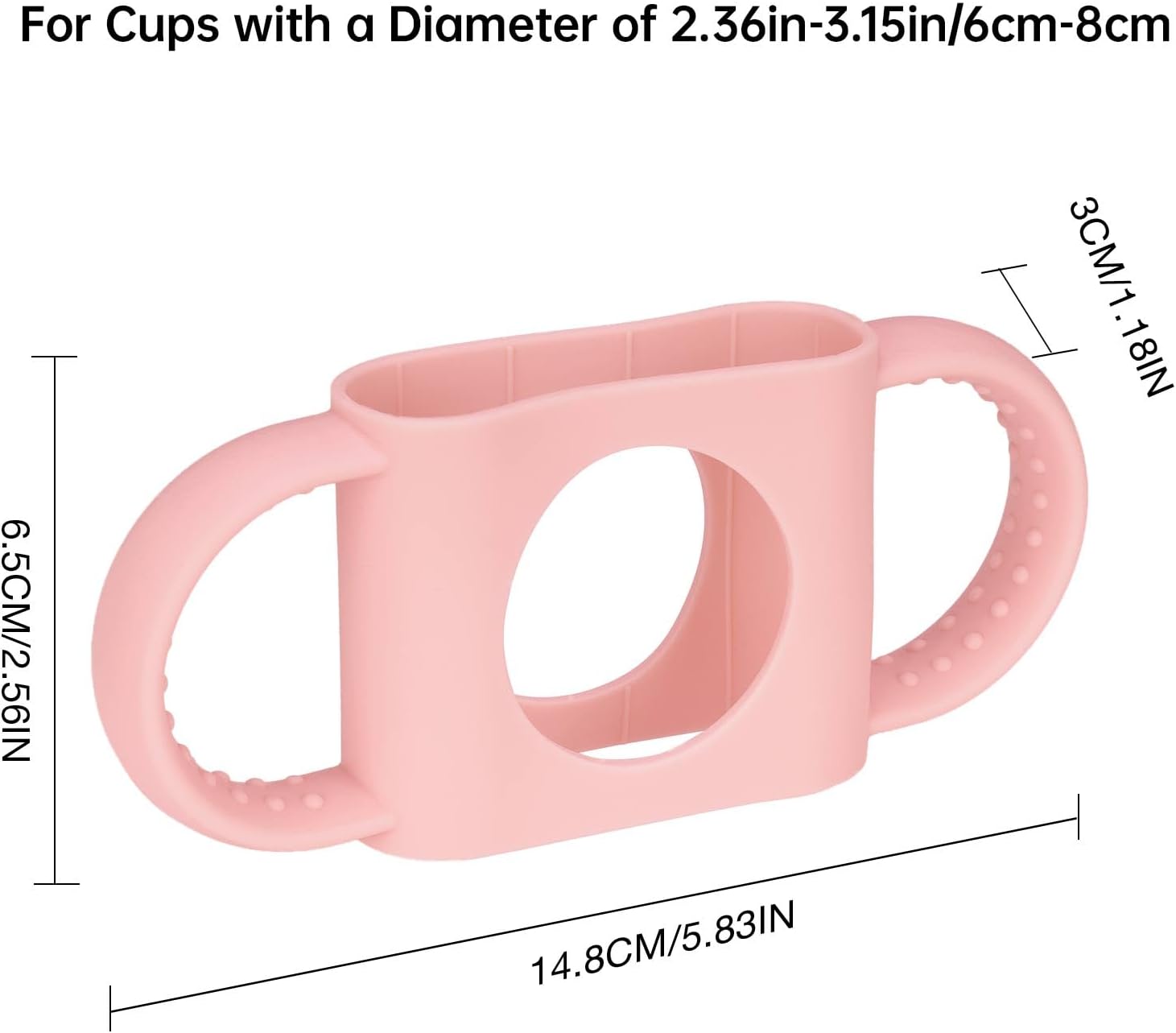 NiHome Silicone Dual-Handle Tumbler Grip - Fits 14oz Stanley & 12oz Zak Owala Cups | 2PCS for Home & Travel