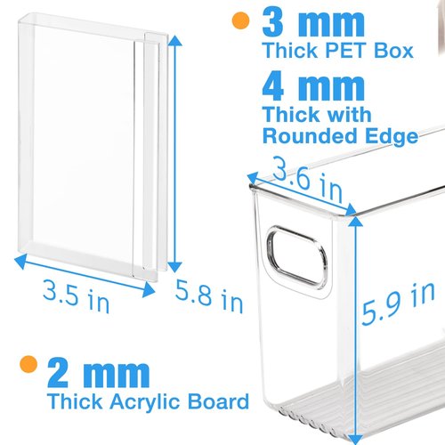 Ugotfeels Breastmilk Storage Container with Freezer Flattener Kit to Flatten Standing Breast Milk Bags in Organizer Bins Save Refrigerator Space(2 Pack)