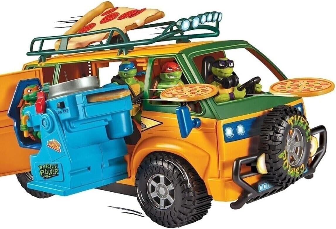 Playmates Toys Teenage Mutant Ninja Turtles Pizza Fire Delivery Van - Fun Action Playset for Kids