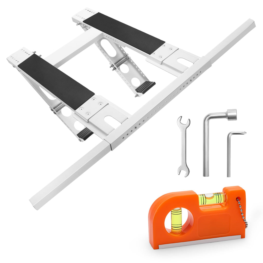 Solaradgy Window AC Bracket, No-Drill AC Window Bracket Compatible with Single & Double-Hung Windows, Heavy-Duty Holds Up to 220lbs, Double-Pole Reinforced Design