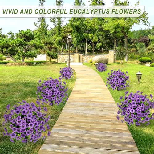 2-Pack UV Resistant Artificial Topiary Ball Trees with Ground Stakes