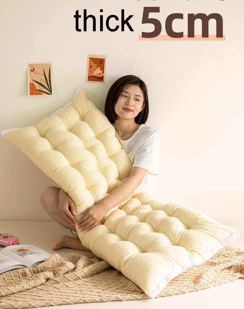 Rectangular Bolster Pillow for Bed Backrest Support - Soft Polyester Cushion