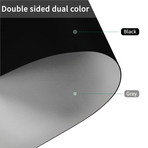Zinkooat Small Round Table Cover - Can Be Used On Both Sides Waterproof and Easy to Clean Good Flatness Used for Coffee Table Dining Table(Black+Gray Dia.26Inch)