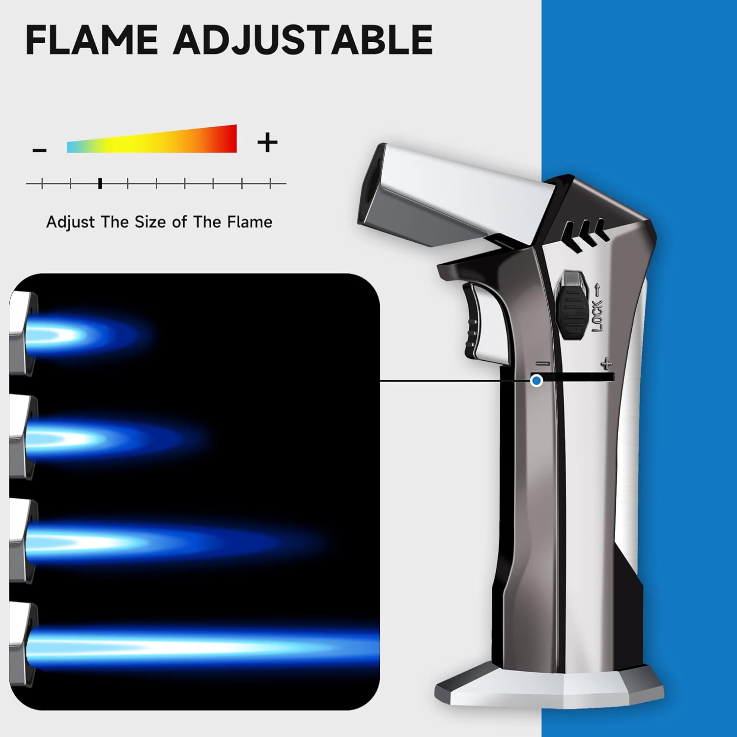 Skiennix Kitchen Torch - Adjustable Flame Culinary Torch for Perfect Cooking | Versatile and Easy to Use
