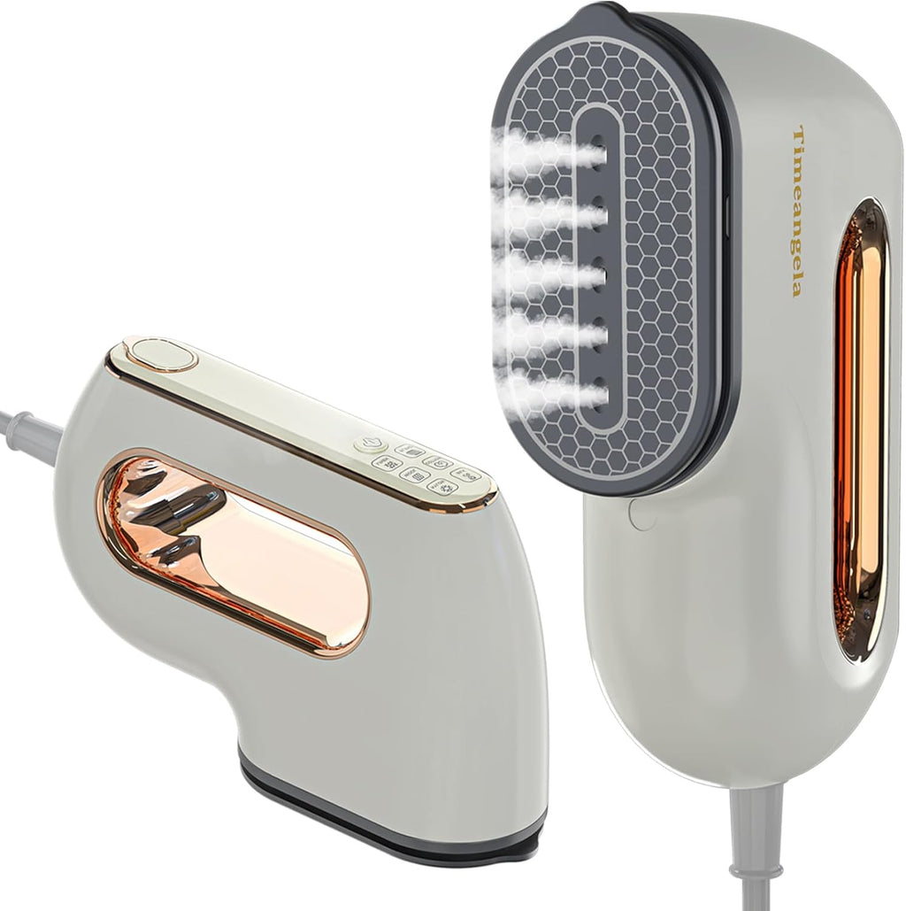 Skiennix Portable Travel Steamer - Mini Handheld Garment Iron for Wrinkle-Free Clothing (Gray)
