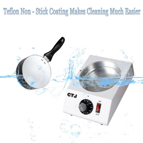 CTJ Electric Chocolate Melting Pot 86°F-185°F TEM Control Commercial Food Warmer with Silicone Spatula for Melting Chocolate, Butter, Nacho Cheese, Candies, Cream and Warm Coffee, Milk
