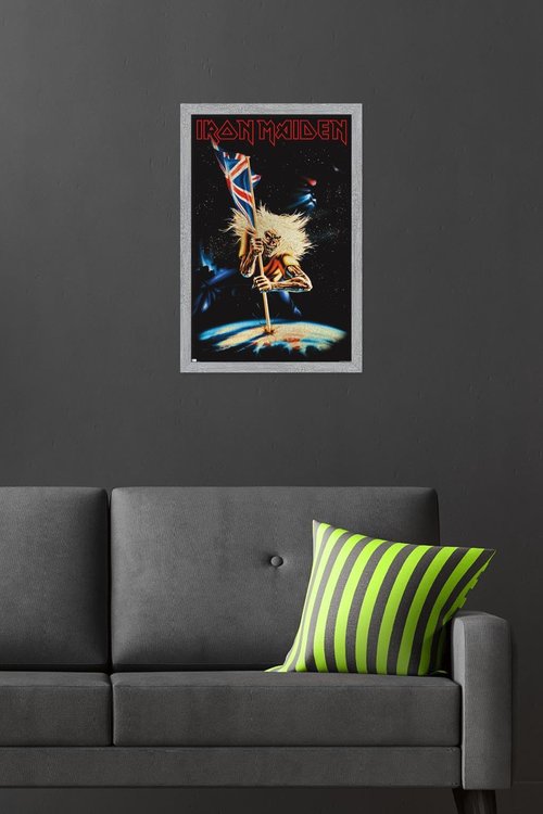 Iron Maiden - Hellfire Wall Poster, 22.4L" x 14.7W", Gray Framed Version