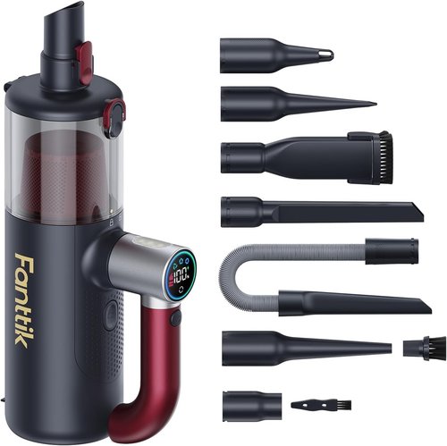 Fanttik Slim V8 APEX Car Vacuum - Cordless Handheld Design for Easy Cleaning | Black Finish