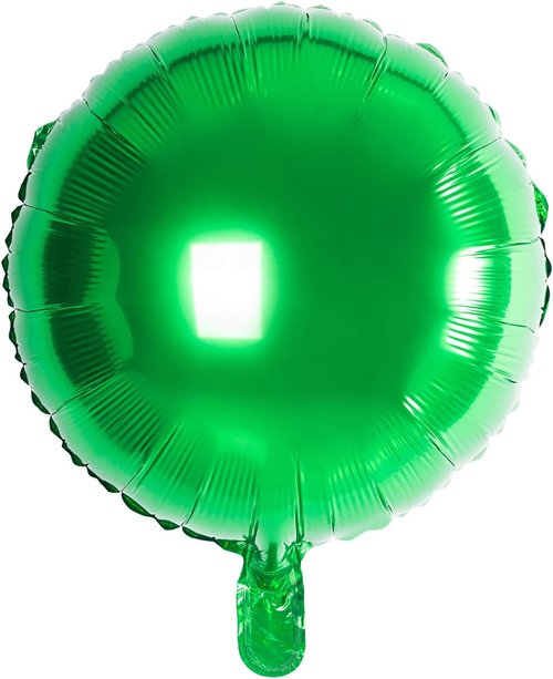 18" Green Round Foil Balloons by [Brand Name] - Mylar Helium Balloons for Birthday & Baby Shower Decor, Pack of 20