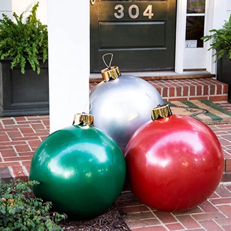 Pink Inflatable Decor Balls 22-inch - Large Outdoor Christmas & Party Ornaments, Reusable Garden & Wedding Decorations