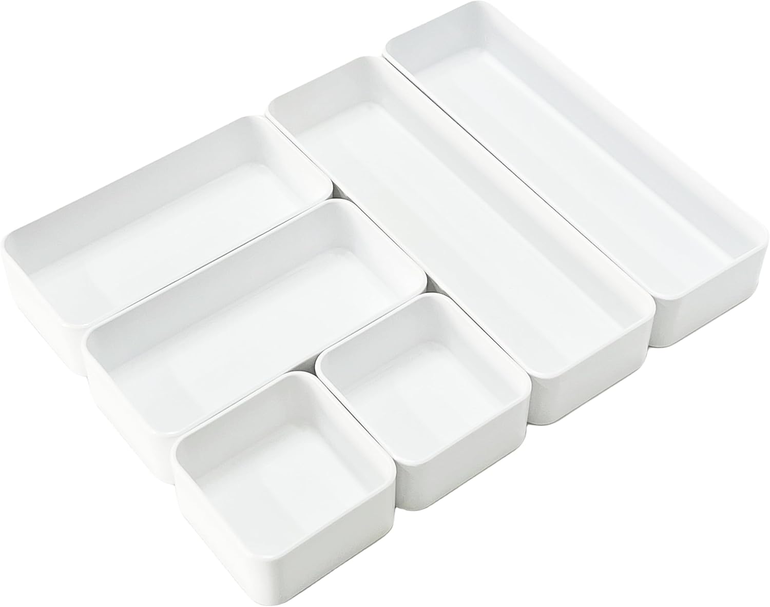 RAUVOLFIA Drawer Organizers Set - 3 Versatile Trays for Bathroom, Vanity, Makeup & Kitchen Storage