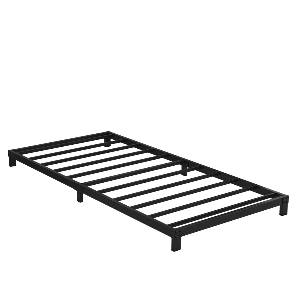 Cieemine 5 Inch Low Bed Frame Twin, Heavy Duty Steel Twin Bed Frames Low Profile, No Box Spring Needed, Easy Assembly, Noise Free, Black