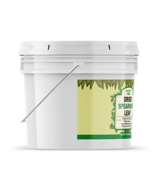 Unpretentious Dried Spearmint Leaves (1 Gallon) Fresh Taste, Crisp Loose Leaf Herb, Pesto, Lemonade, Desserts