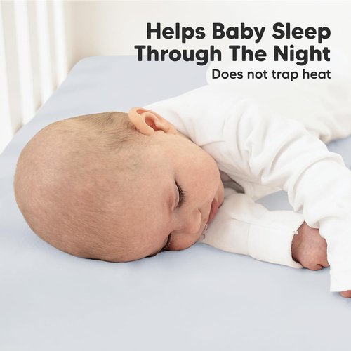 KeaBabies Organic Crib Sheets - 2-Pack Fitted Jersey Cotton for Baby Beds | Soft, Breathable, Neutral Prints (Cove)