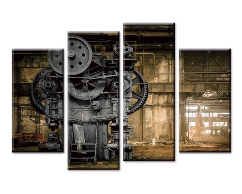 Steampunk Wall Art Industrial Picture Machine Old Factory Painting Print On Canvas The Picture for Living Room Home Modern Decoration