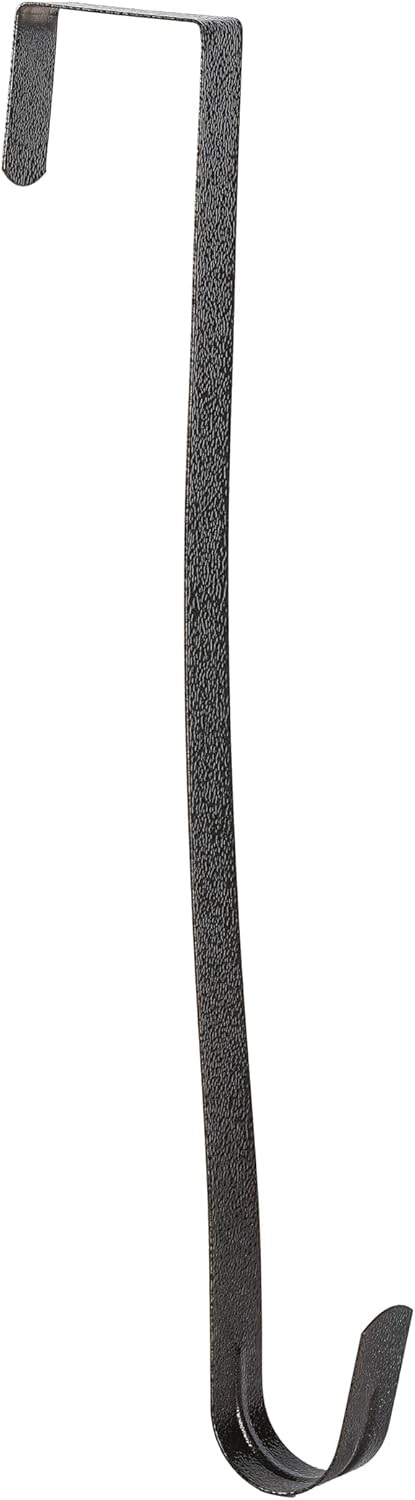Sattiyrch 12" Wreath Hanger - Durable Steel Over The Door Hook in Textured Bronze Finish