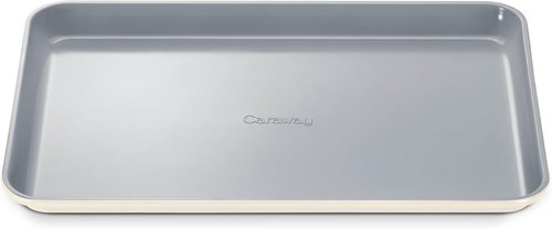 Caraway Non-Stick Ceramic Baking Sheet - Non-Toxic & PTFE Free - Ideal for Baking & Roasting - Medium (15" x 10") - Cream