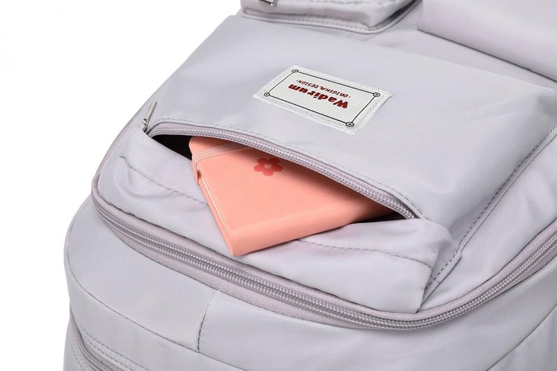 Wadirum Stylish School Backpack for Girls and Boys Cute Laptop Backpack for Teenager Grey