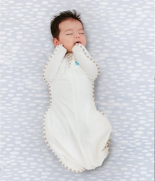 Love to Dream Organic Swaddle - Baby Sleep Sack for Newborns | Self-Soothing Design, 1.0 Tog, Cream, Small (5-8.5 lbs)